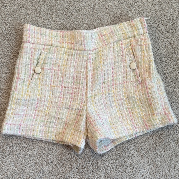 Multicolor Tweed Girls Shorts - Picture 1 of 3